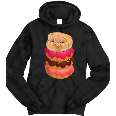 Reptile Snake Lovers Ball Python With Doughnuts Tie Dye Hoodie