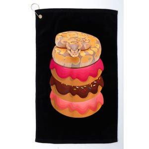 Reptile Snake Lovers Ball Python With Doughnuts Platinum Collection Golf Towel