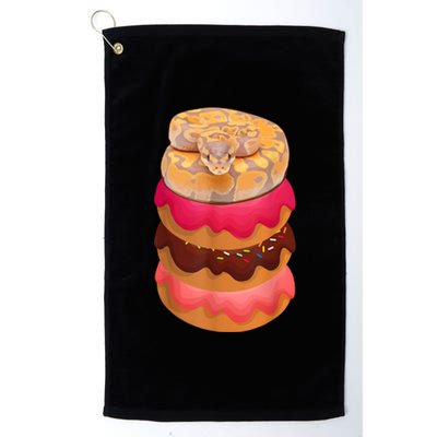 Reptile Snake Lovers Ball Python With Doughnuts Platinum Collection Golf Towel