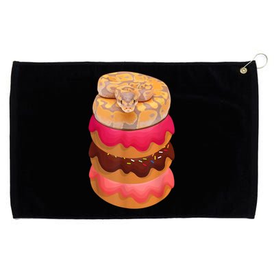 Reptile Snake Lovers Ball Python With Doughnuts Grommeted Golf Towel