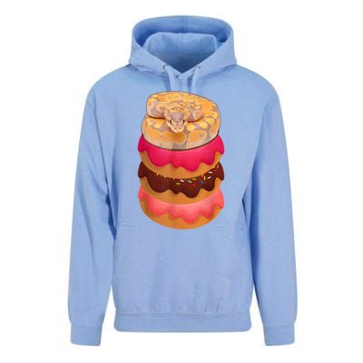 Reptile Snake Lovers Ball Python With Doughnuts Unisex Surf Hoodie