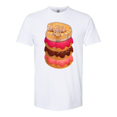 Reptile Snake Lovers Ball Python With Doughnuts Softstyle CVC T-Shirt