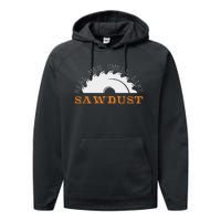 Real Smell Like Sawdust Woodworkers Performance Fleece Hoodie