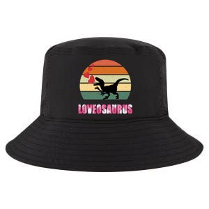 Retro Sunset Loveosaurus Valentines Day Meaningful Gift Cool Comfort Performance Bucket Hat