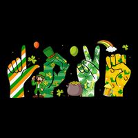 Retro Sign Language Asl Hand Deaf St Patricks Day Irish Daily Commute Backpack