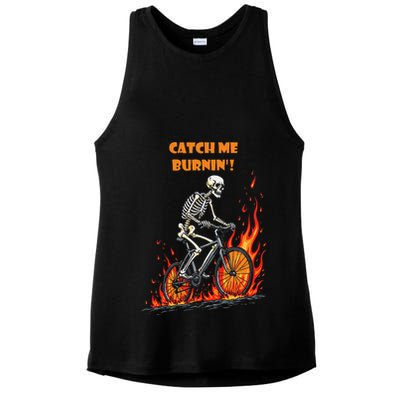 Rebel Skeleton Life Struggle Keep Going Survival Mode Ladies PosiCharge Tri-Blend Wicking Tank