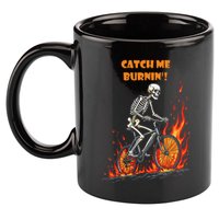 Rebel Skeleton Life Struggle Keep Going Survival Mode 11oz C Handle Ceramic Mug