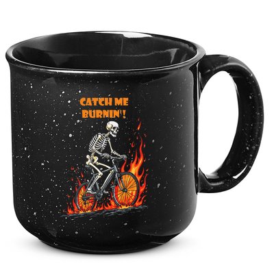 Rebel Skeleton Life Struggle Keep Going Survival Mode 15oz Campfire Ceramic Mug