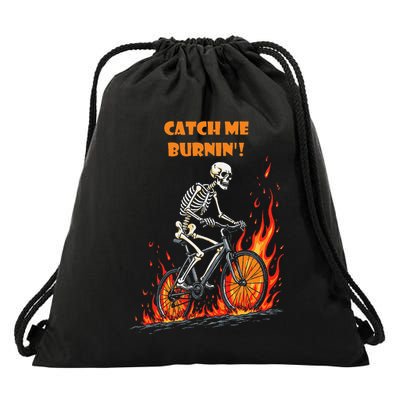 Rebel Skeleton Life Struggle Keep Going Survival Mode Drawstring Bag