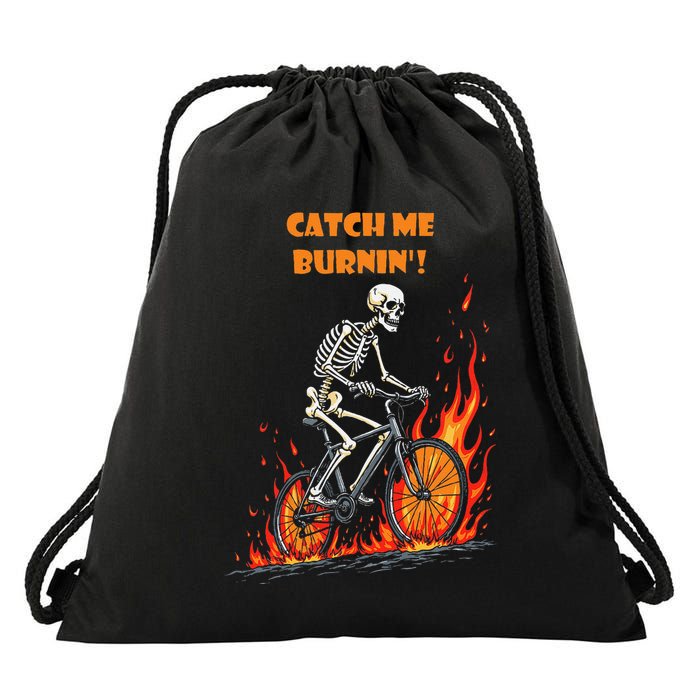 Rebel Skeleton Life Struggle Keep Going Survival Mode Drawstring Bag