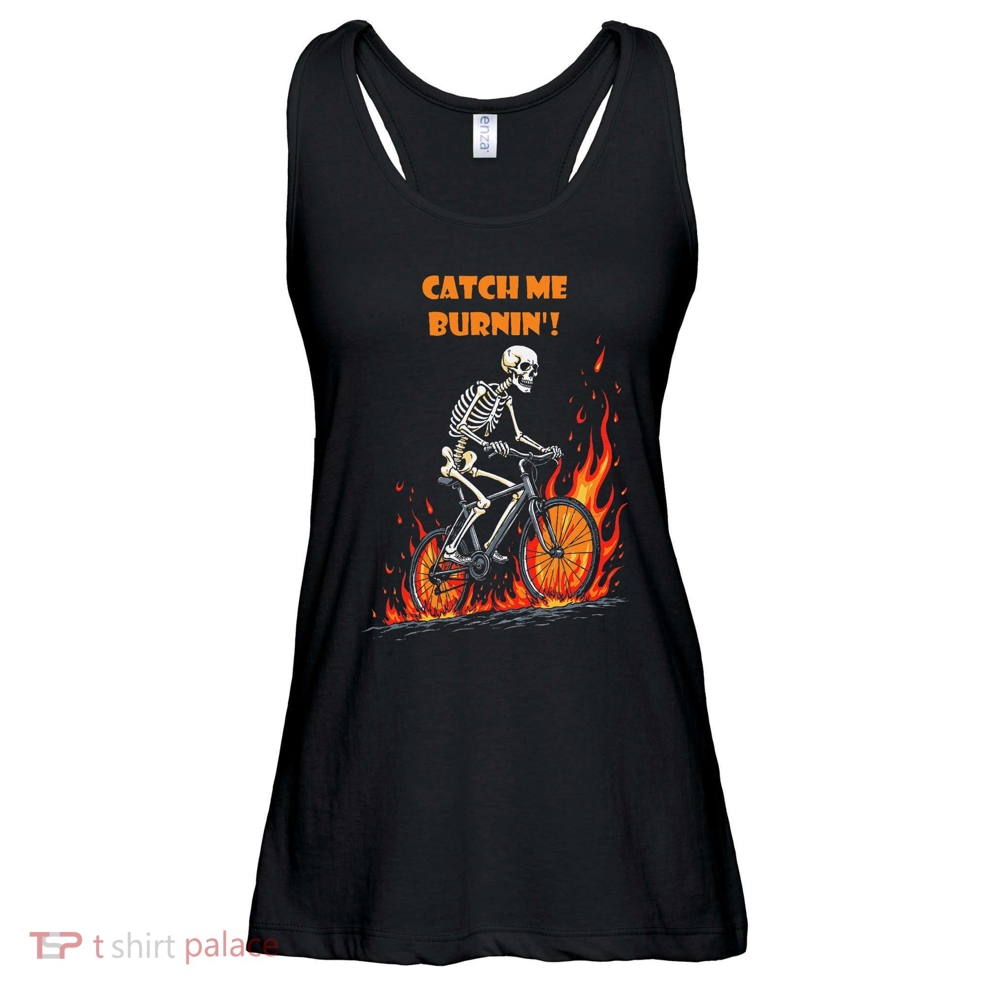 Rebel Skeleton Life Struggle Keep Going Survival Mode Ladies Essential Flowy Tank