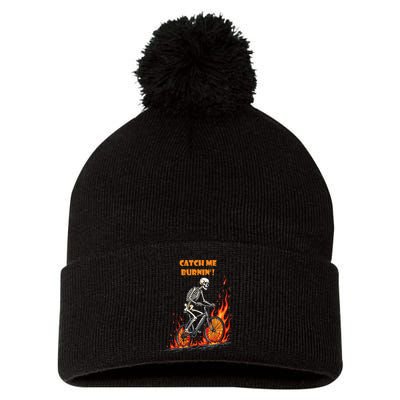 Rebel Skeleton Life Struggle Keep Going Survival Mode Pom Pom 12in Knit Beanie