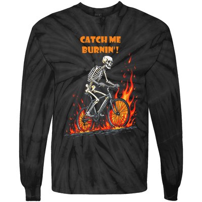 Rebel Skeleton Life Struggle Keep Going Survival Mode Tie-Dye Long Sleeve Shirt