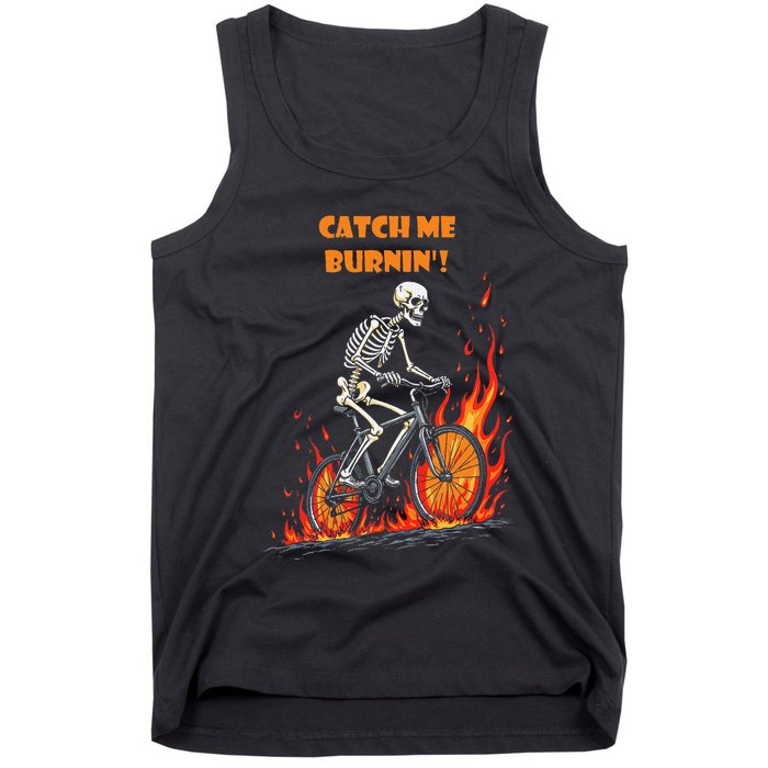 Rebel Skeleton Life Struggle Keep Going Survival Mode Tank Top