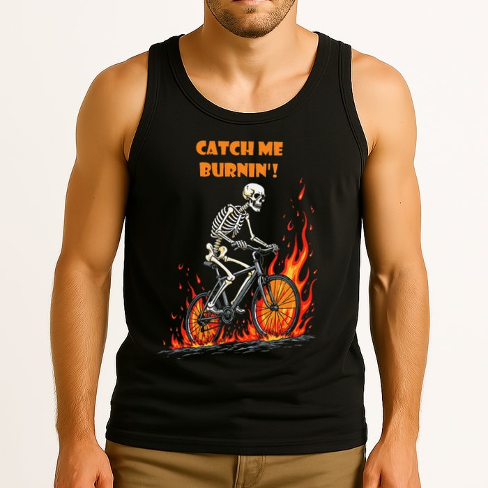 Rebel Skeleton Life Struggle Keep Going Survival Mode Tank Top