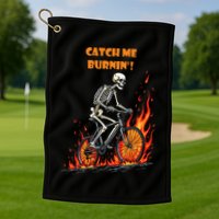 Rebel Skeleton Life Struggle Keep Going Survival Mode Golf Towel