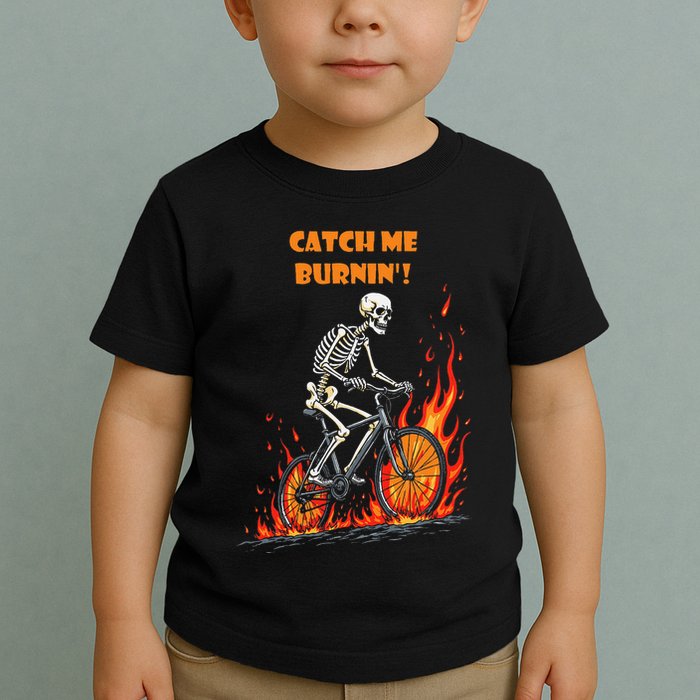 Rebel Skeleton Life Struggle Keep Going Survival Mode Toddler T-Shirt