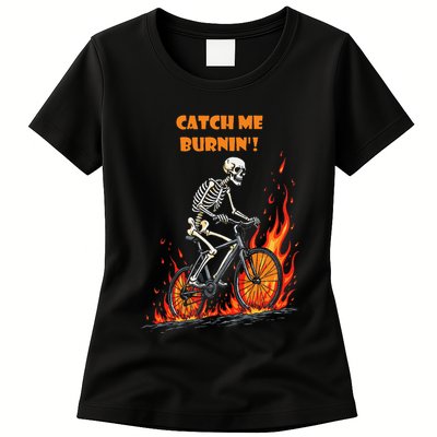 Rebel Skeleton Life Struggle Keep Going Survival Mode Womens T-Shirt
