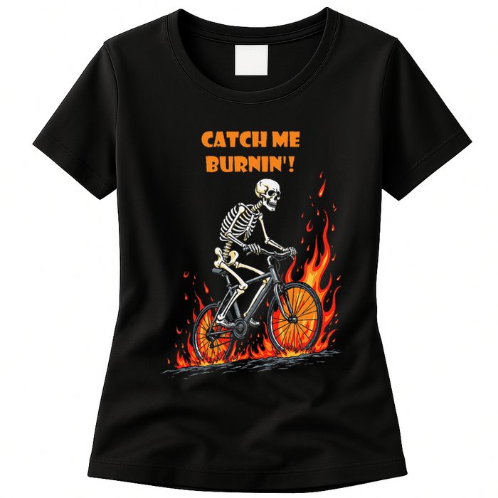 Rebel Skeleton Life Struggle Keep Going Survival Mode Womens T-Shirt