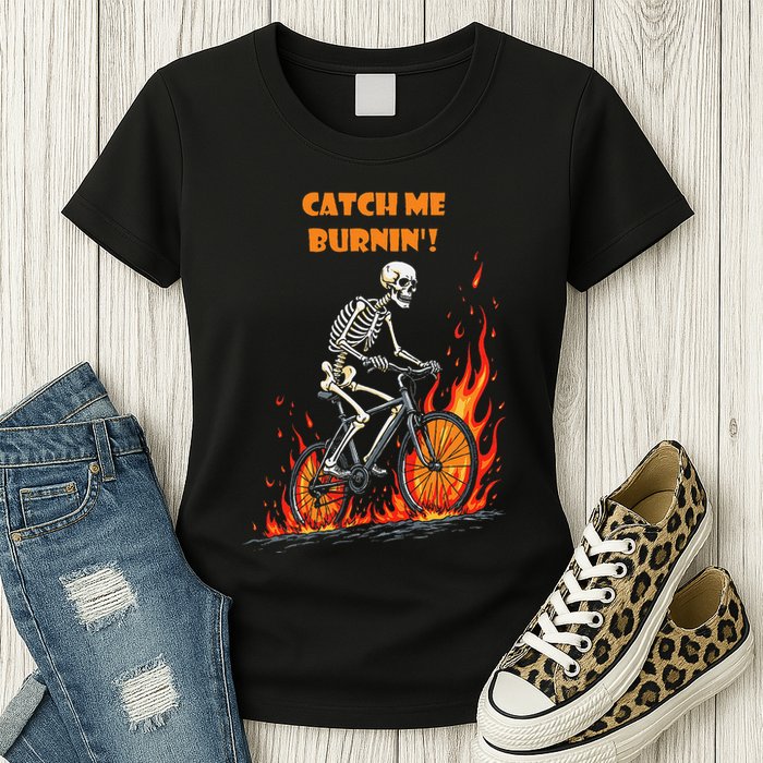 Rebel Skeleton Life Struggle Keep Going Survival Mode Womens T-Shirt