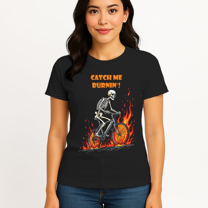 Rebel Skeleton Life Struggle Keep Going Survival Mode Womens T-Shirt