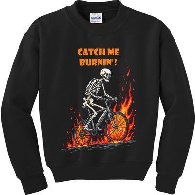 Rebel Skeleton Life Struggle Keep Going Survival Mode Kids Sweatshirt