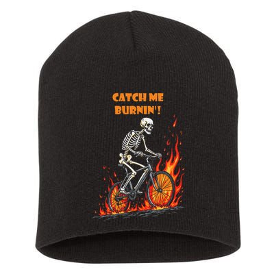 Rebel Skeleton Life Struggle Keep Going Survival Mode Short Acrylic Beanie