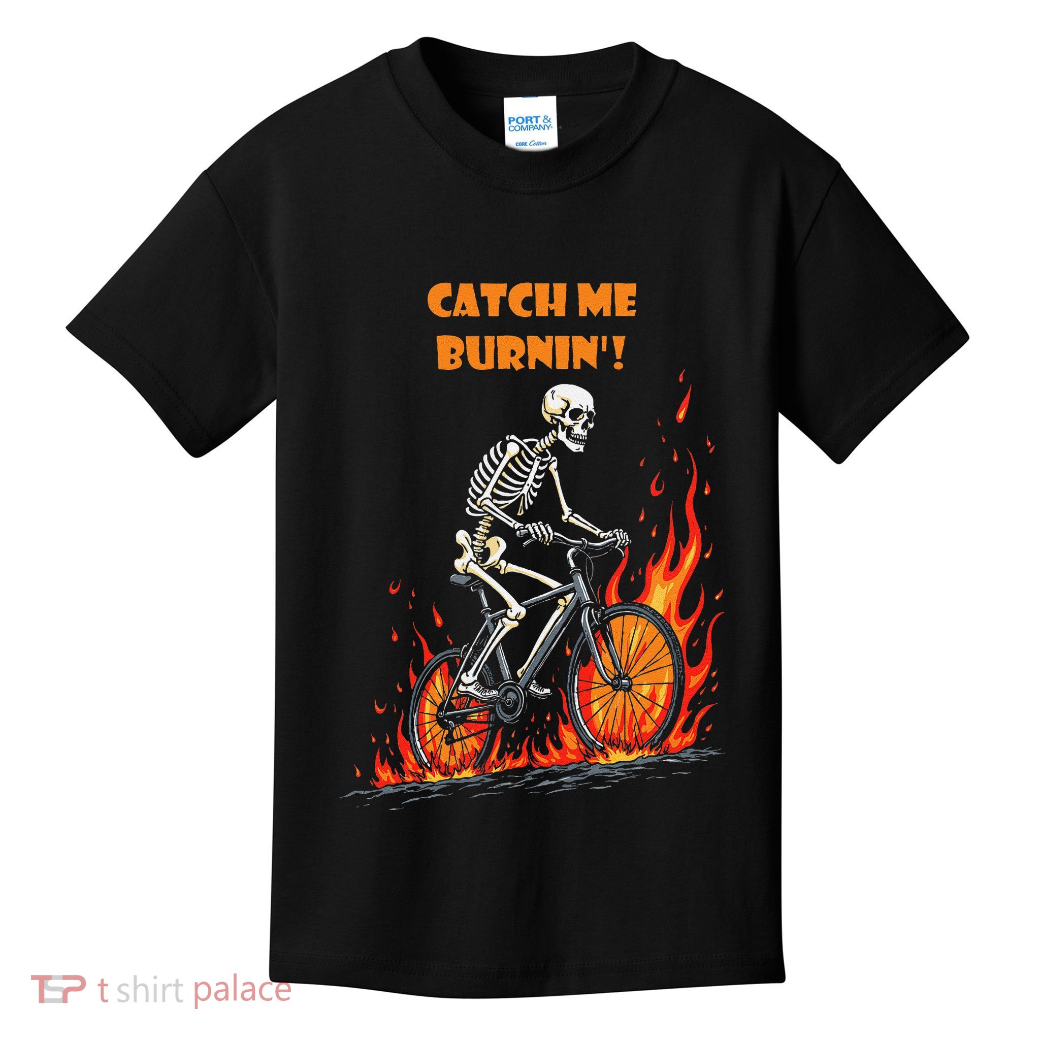 Rebel Skeleton Life Struggle Keep Going Survival Mode Kids T-Shirt