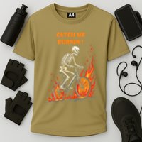 Rebel Skeleton Life Struggle Keep Going Survival Mode Performance Shirt