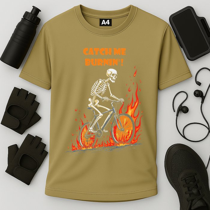 Rebel Skeleton Life Struggle Keep Going Survival Mode Performance Shirt