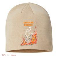 Rebel Skeleton Life Struggle Keep Going Survival Mode Sustainable Beanie