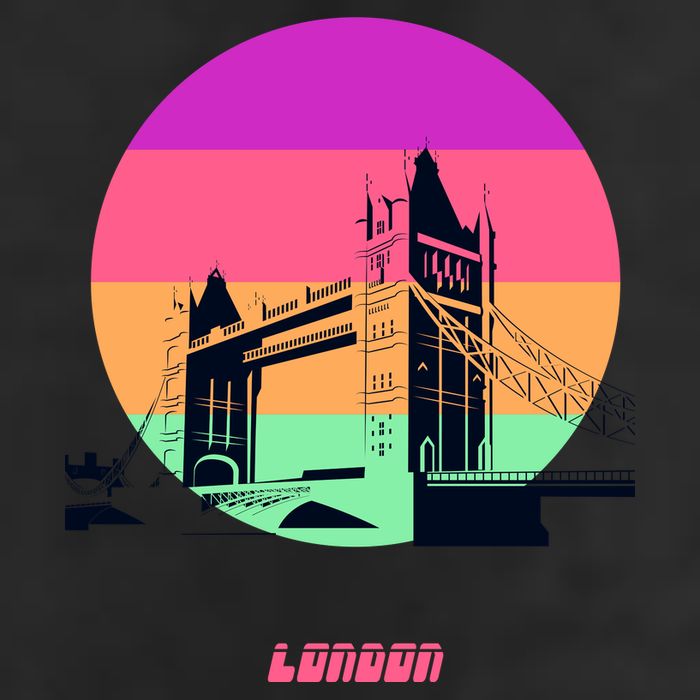 Retro Sun London Bridge 7 Panel Mesh Trucker Snapback Hat