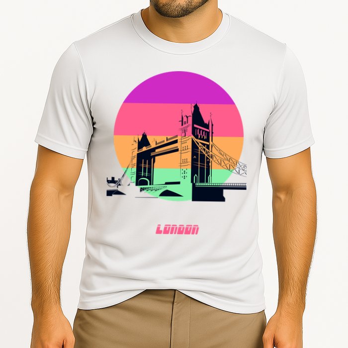 Retro Sun London Bridge Cooling Performance Crew T-Shirt