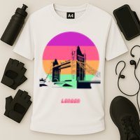 Retro Sun London Bridge Cooling Performance Crew T-Shirt