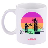 Retro Sun London Bridge 11oz C Handle Ceramic Mug