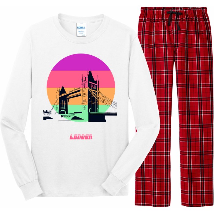 Retro Sun London Bridge Long Sleeve Pajama Set