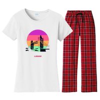 Retro Sun London Bridge Women's Flannel Pajama Set