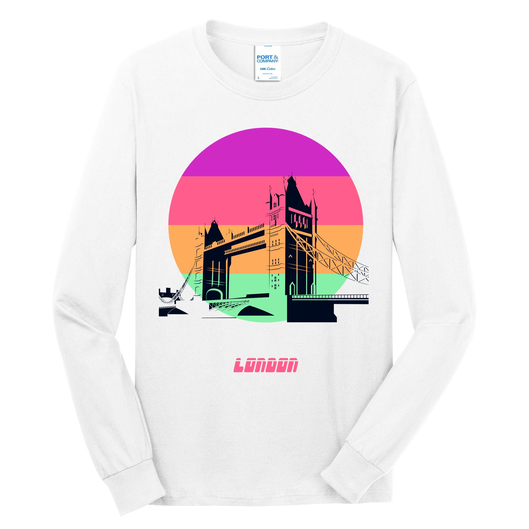Retro Sun London Bridge Tall Long Sleeve T-Shirt