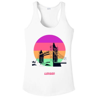 Retro Sun London Bridge Ladies PosiCharge Competitor Racerback Tank