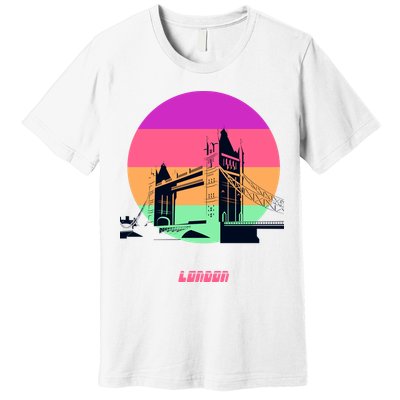 Retro Sun London Bridge Premium T-Shirt
