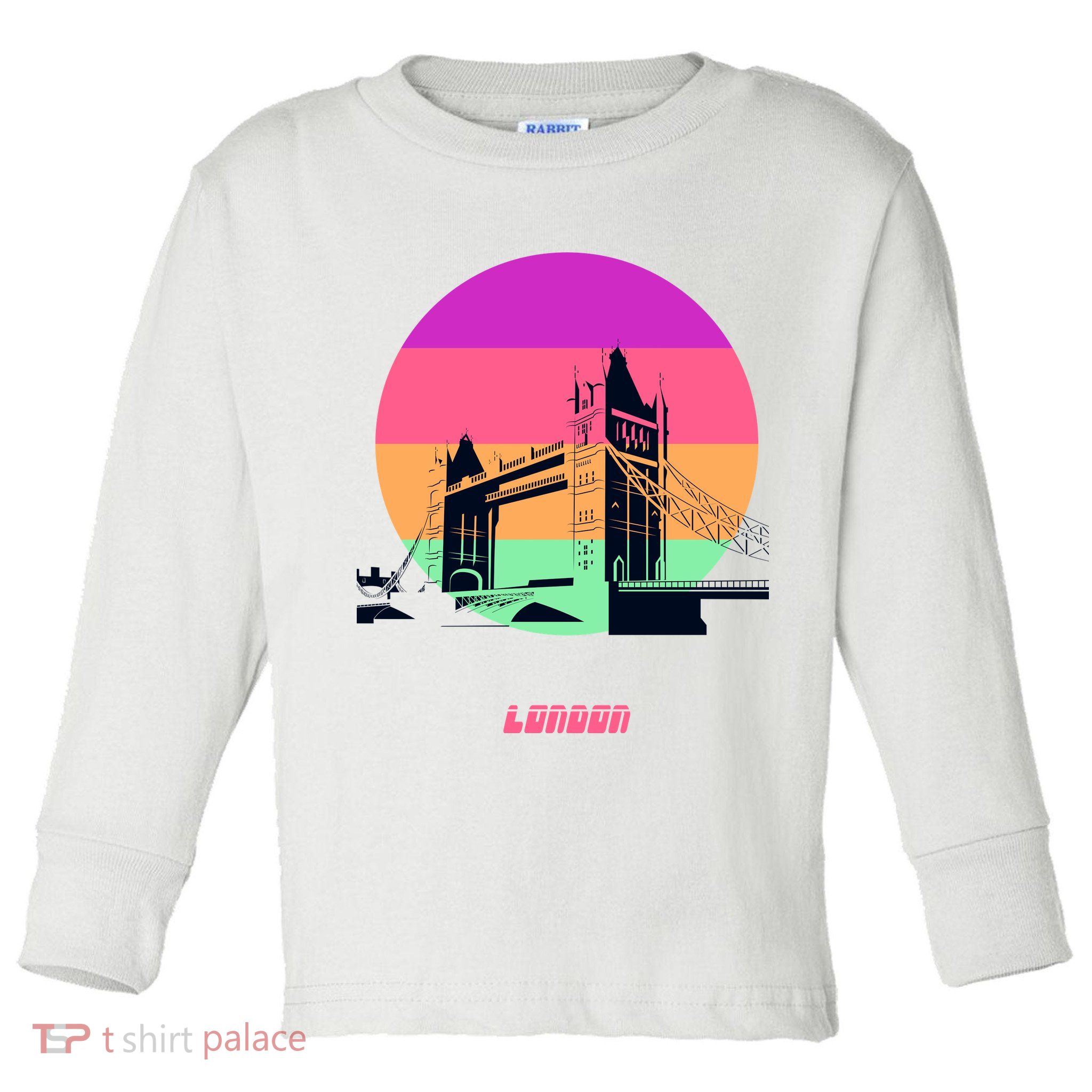 Retro Sun London Bridge Toddler Long Sleeve Shirt