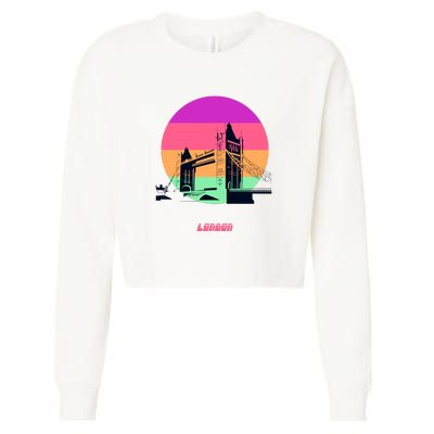 Retro Sun London Bridge Cropped Pullover Crew