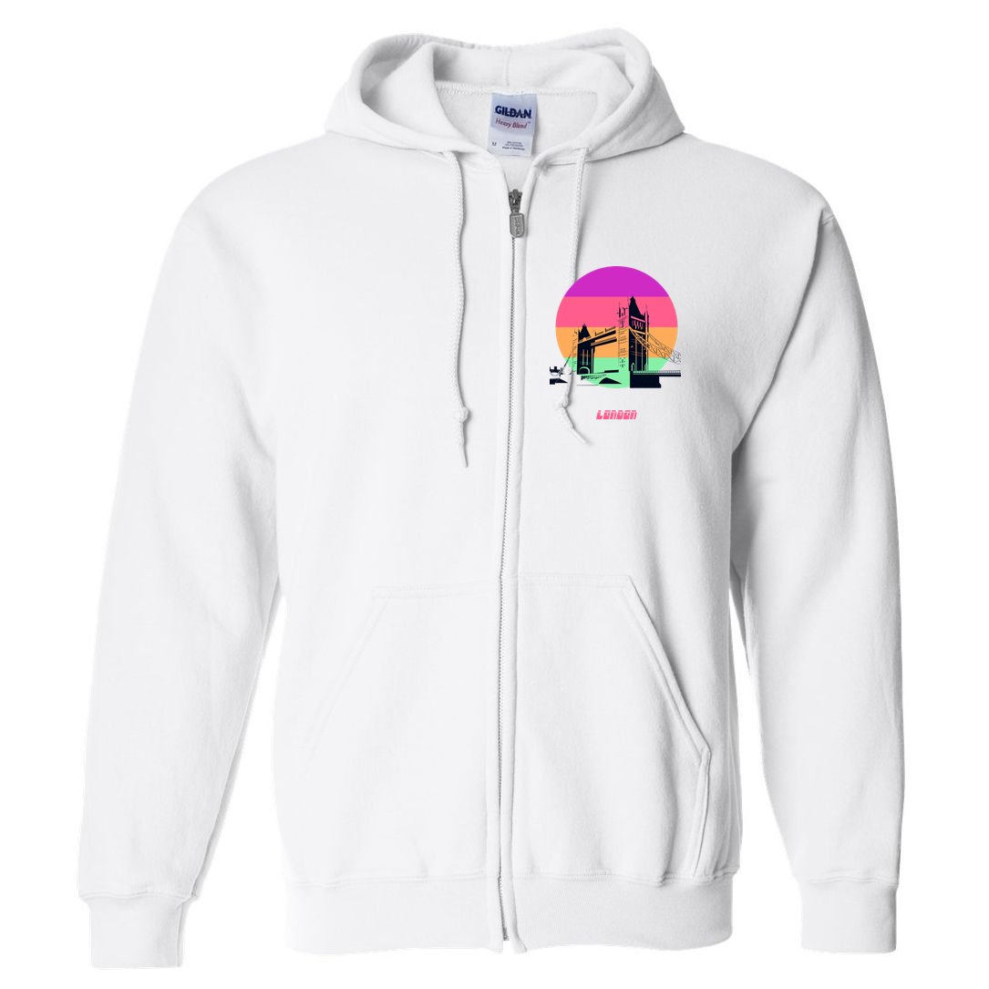 Retro Sun London Bridge Full Zip Hoodie