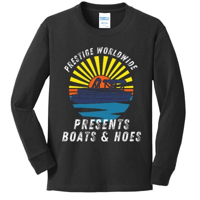 Retro Style Lover Prestige Worldwide Boats And Hoes Kids Long Sleeve Shirt