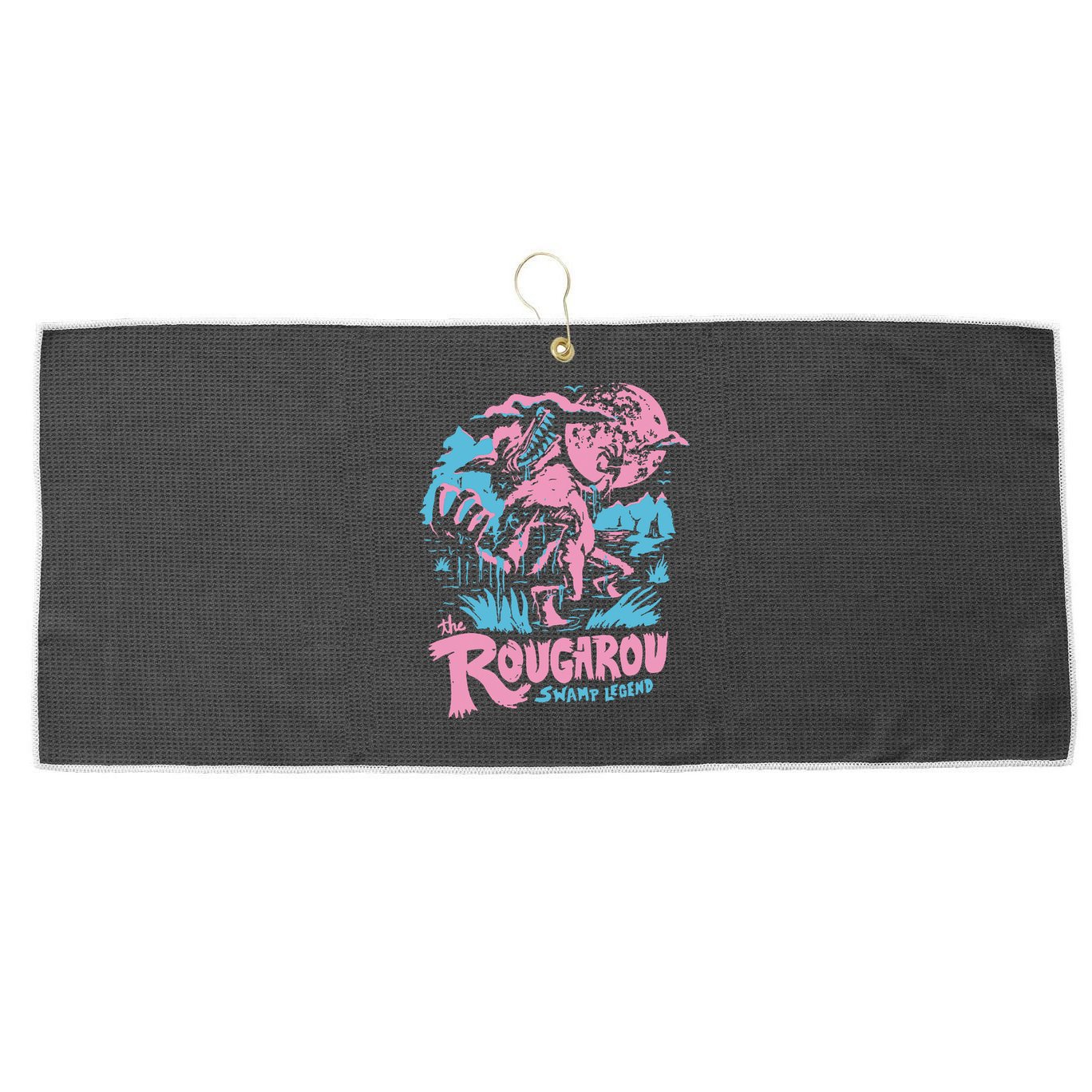 Rougarou Swamp Monster Loop Garu Large Microfiber Waffle Golf Towel