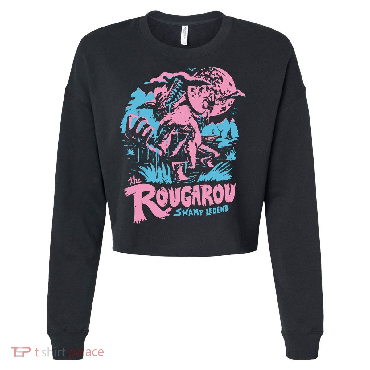 Rougarou Swamp Monster Loop Garu Cropped Pullover Crew