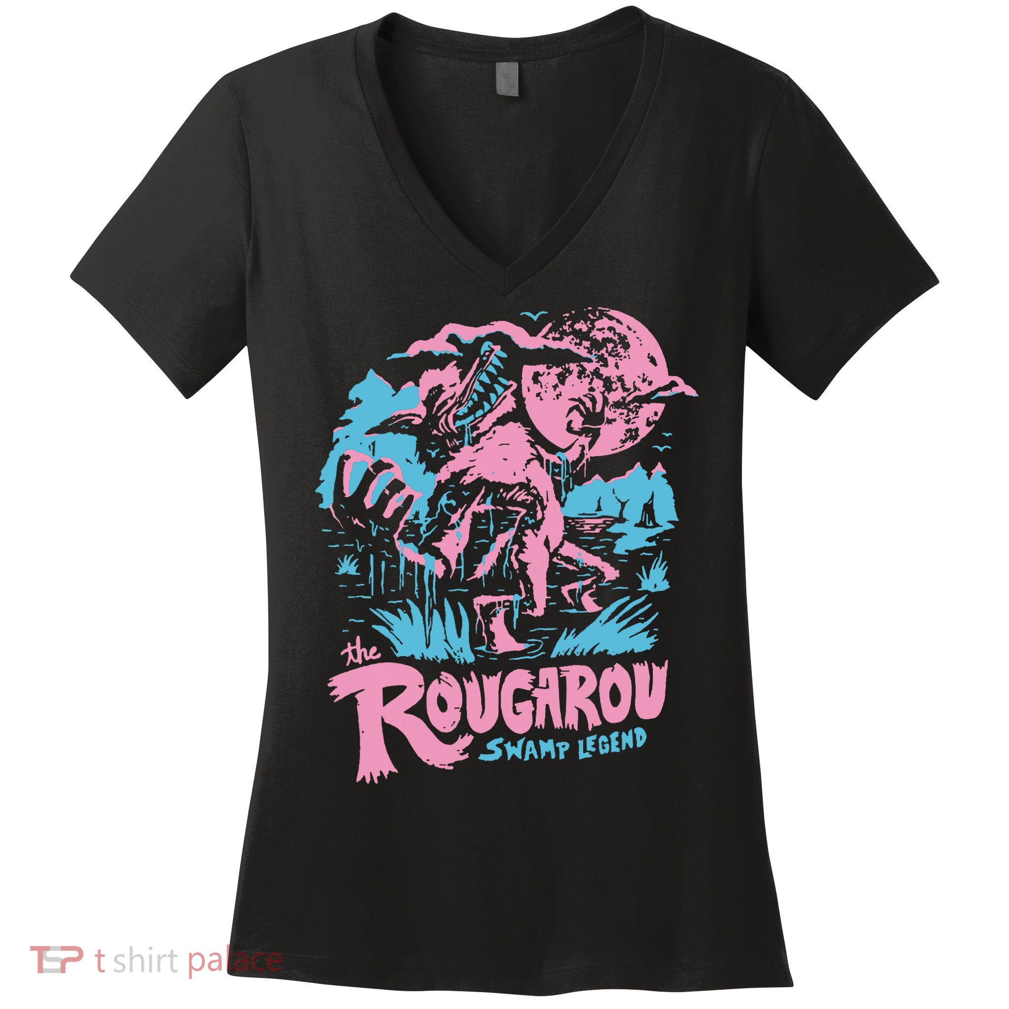 Rougarou Swamp Monster Loop Garu Women's V-Neck T-Shirt