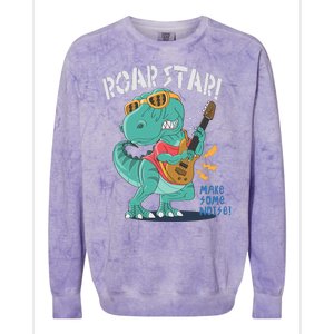 Roar Star Make Some Noise Cute Colorblast Crewneck Sweatshirt