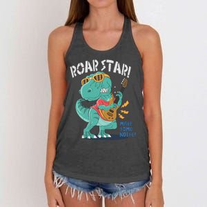 Roar Star Make Some Noise Cute Women's Knotted Racerback Tank