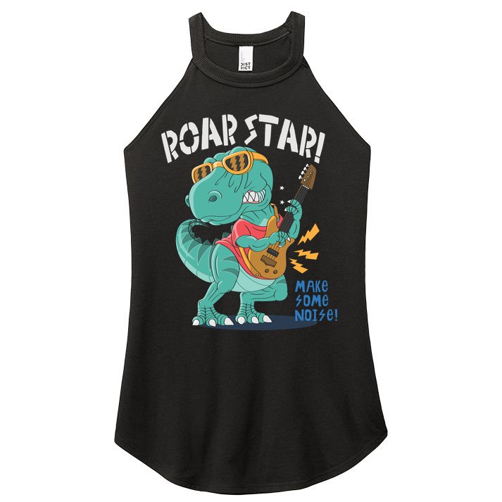 Roar Star Make Some Noise Cute Women's Perfect Tri Rocker Tank